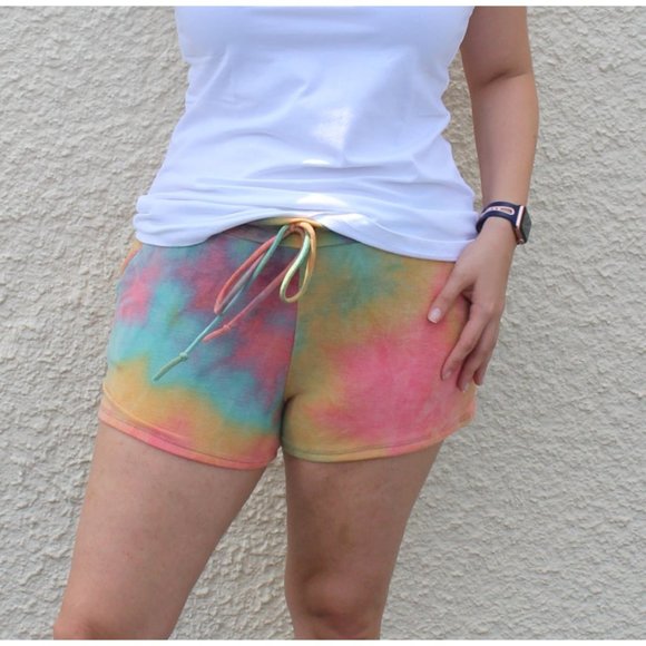 HEIMISH USA Pants - Heimish Tie Dye Shorts, Mango Giner